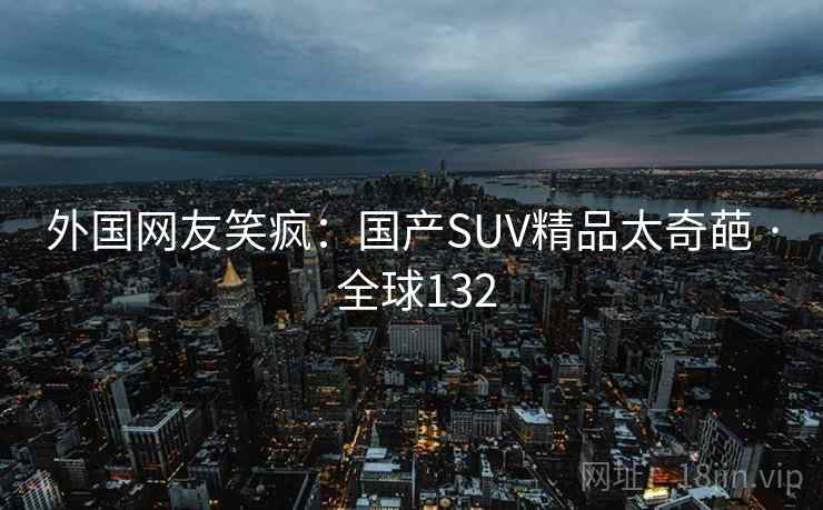 外国网友笑疯：国产SUV精品太奇葩 · 全球132  第2张