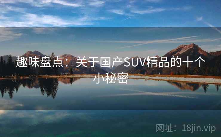 趣味盘点：关于国产SUV精品的十个小秘密  第1张